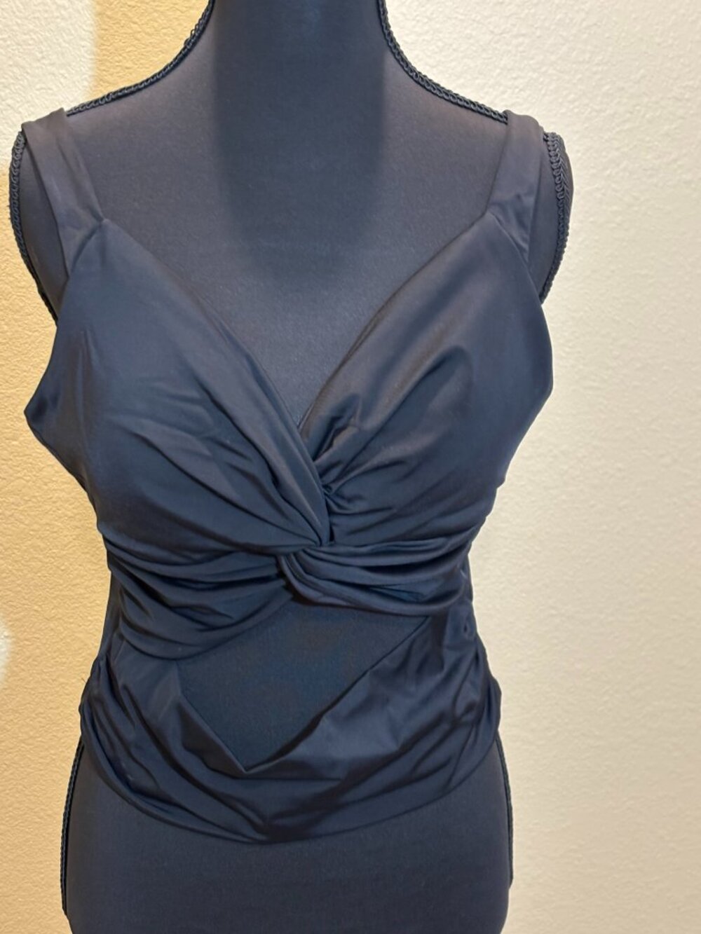 NWOT Kiava Black Timeless Crossover Pikini Swim Top